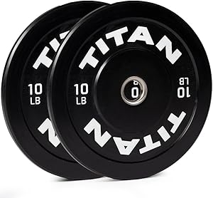 Titan Fitness Economy Black Rubber Bumper Plates